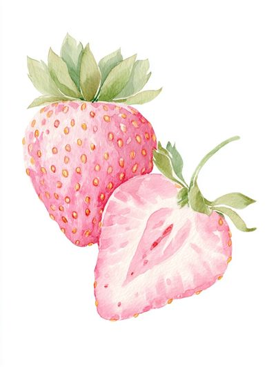 Strawberry Watercolor Poster. poster