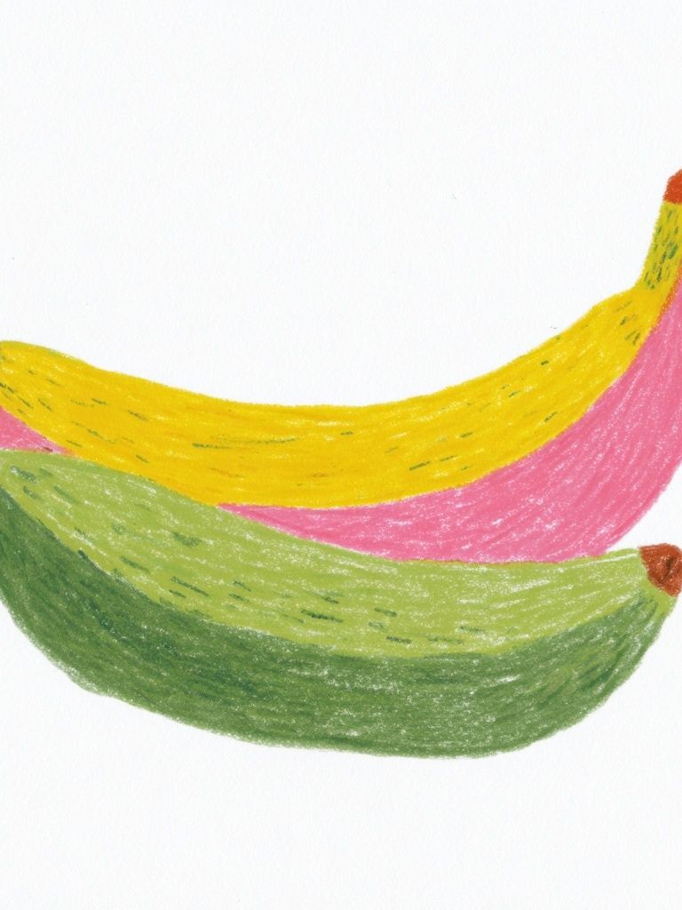 Colorful Bananas Illustration Poster. poster — illustration art
