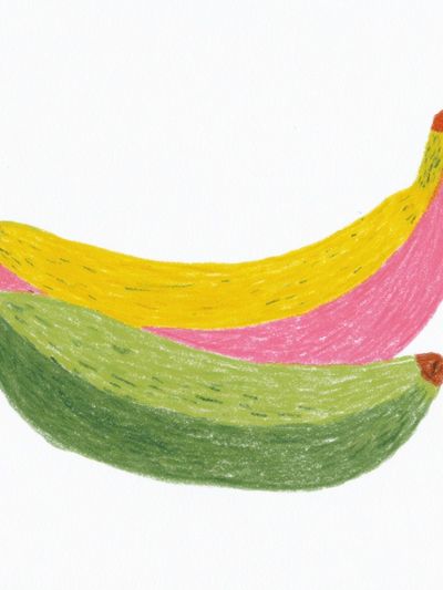 Colorful Bananas Illustration Poster. poster