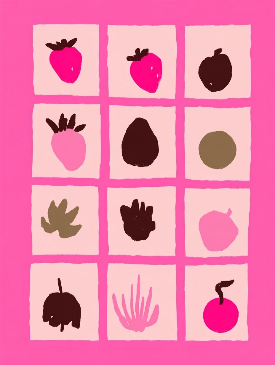 Colorful Fruit Illustration Poster. poster detail