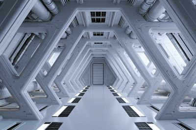 Futuristic Space Corridor Poster.