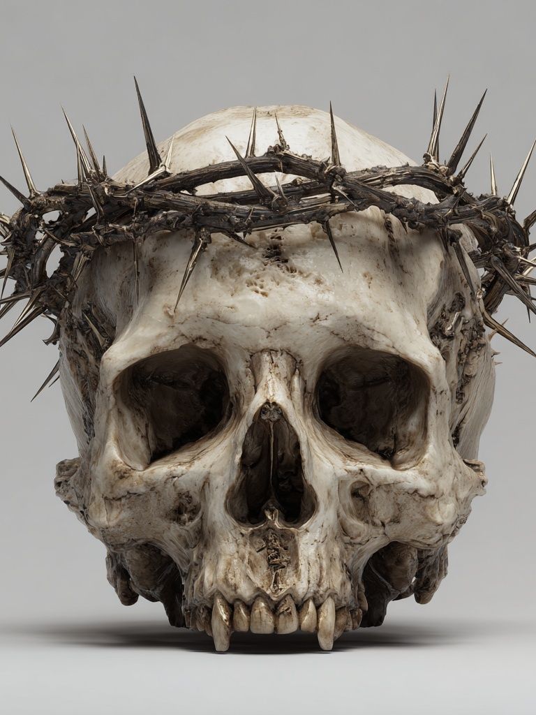 Crowned Skull Dark Print. poster detail