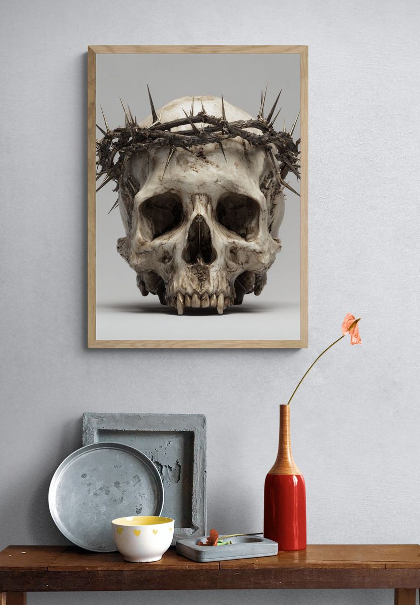 Crowned Skull Dark Print. — room view 3