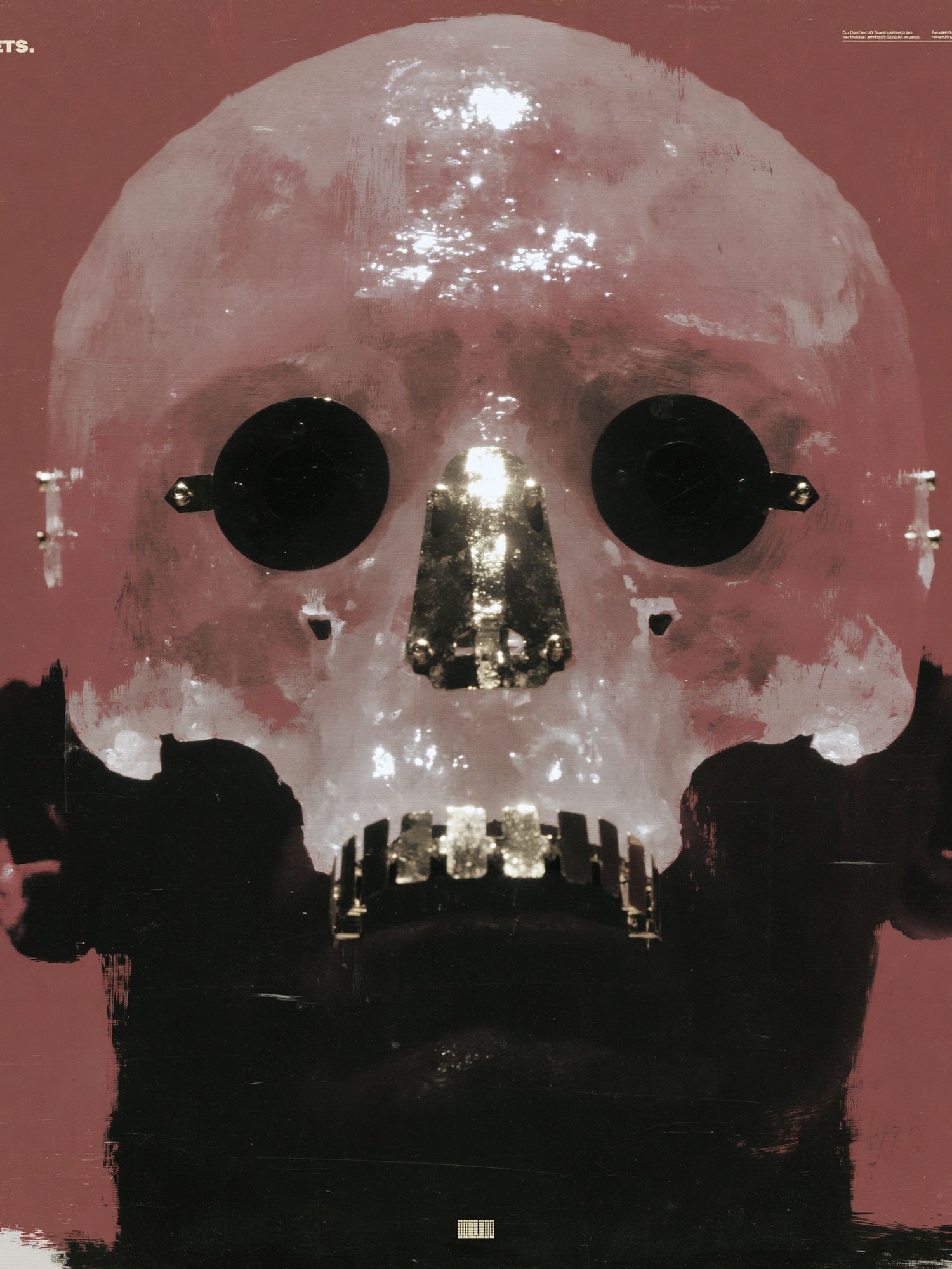 Surreal Skull Portrait Print. poster — fine-art art