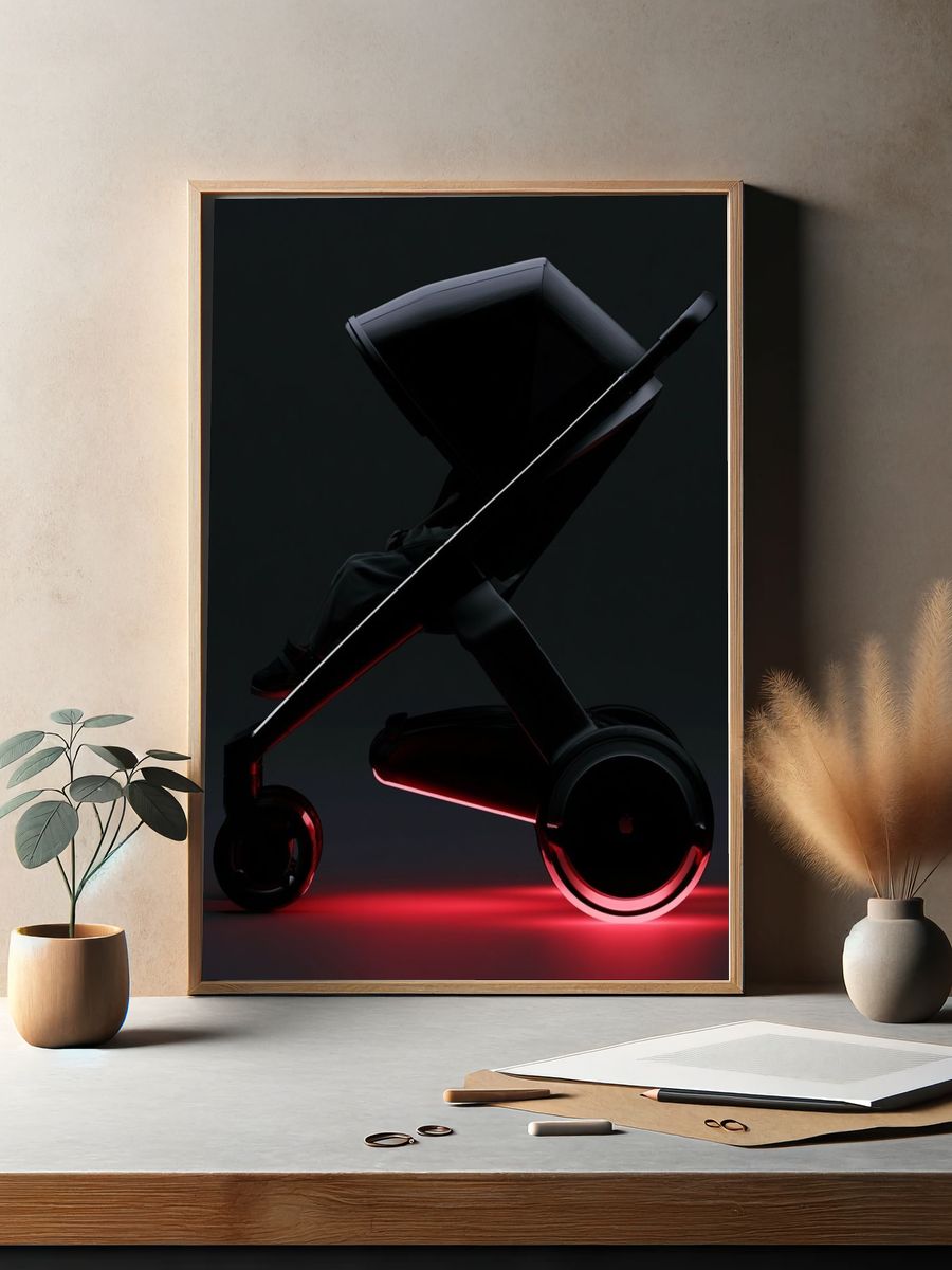 Futuristic Stroller Photography Poster. — room view 2