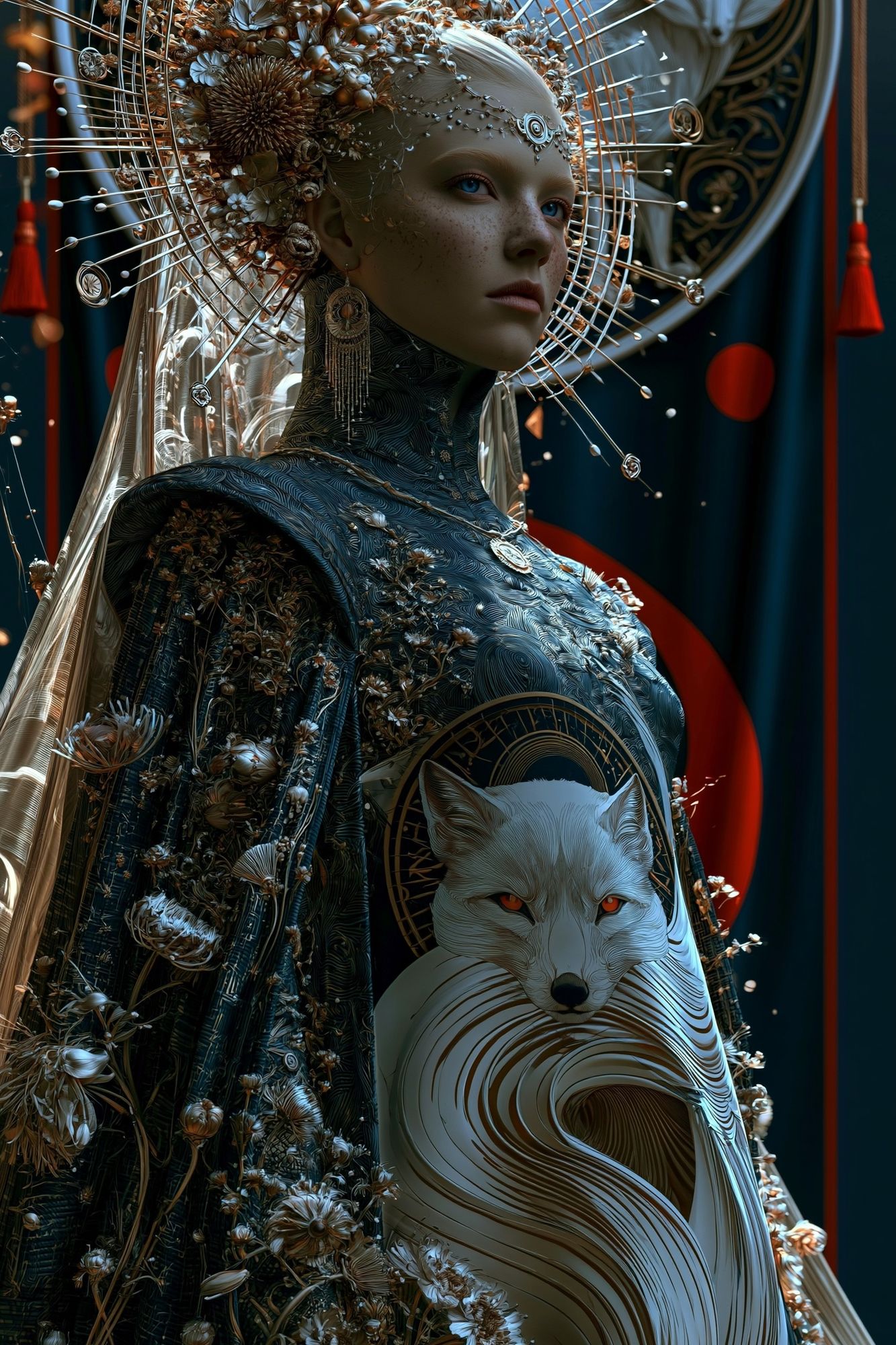 Fox Spirit Surrealism Poster. poster — illustration art