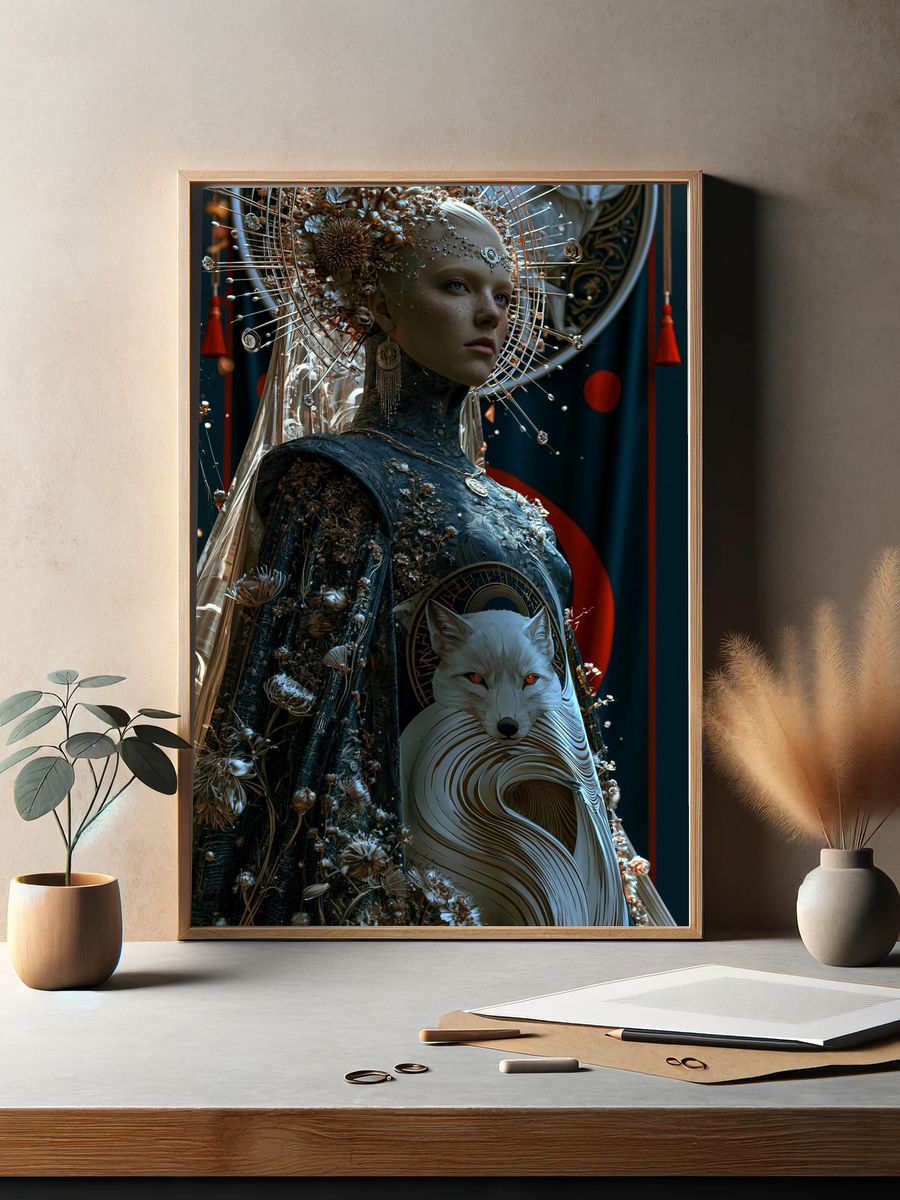 Fox Spirit Surrealism Poster. — room view 2