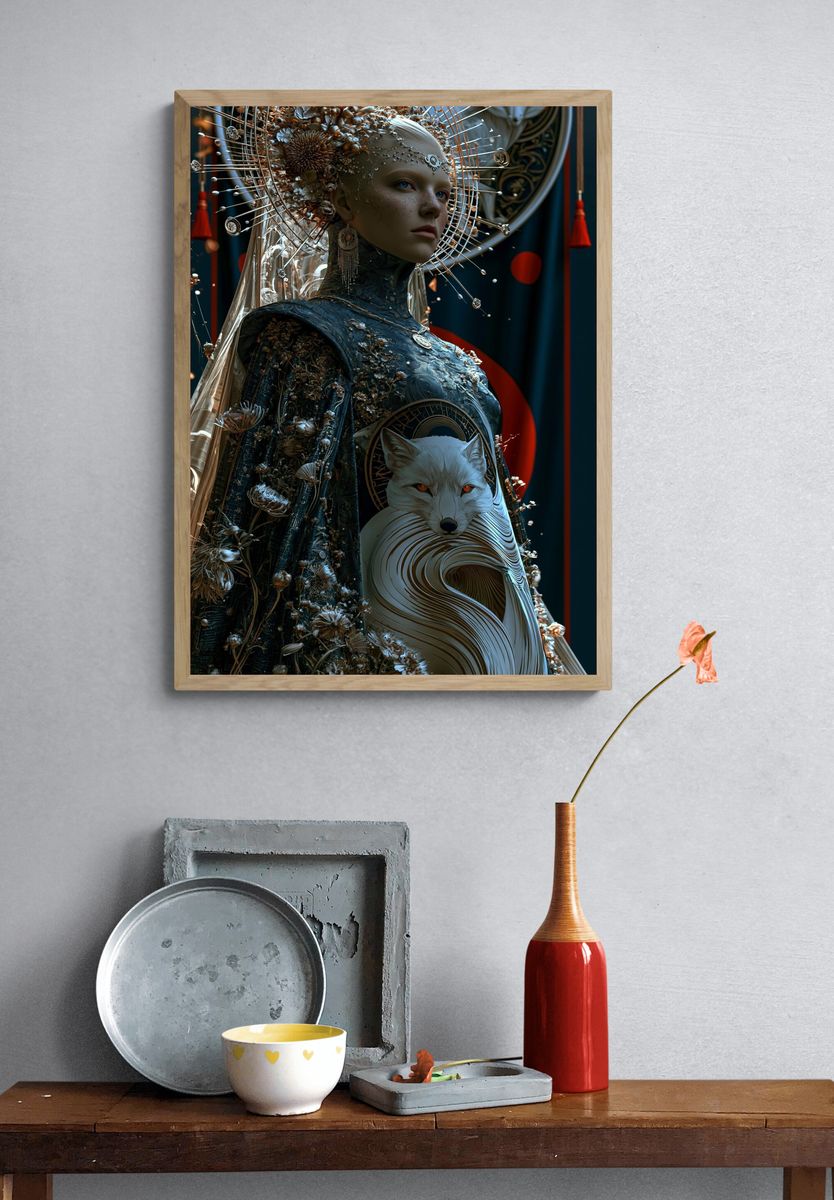 Fox Spirit Surrealism Poster. — room view 3