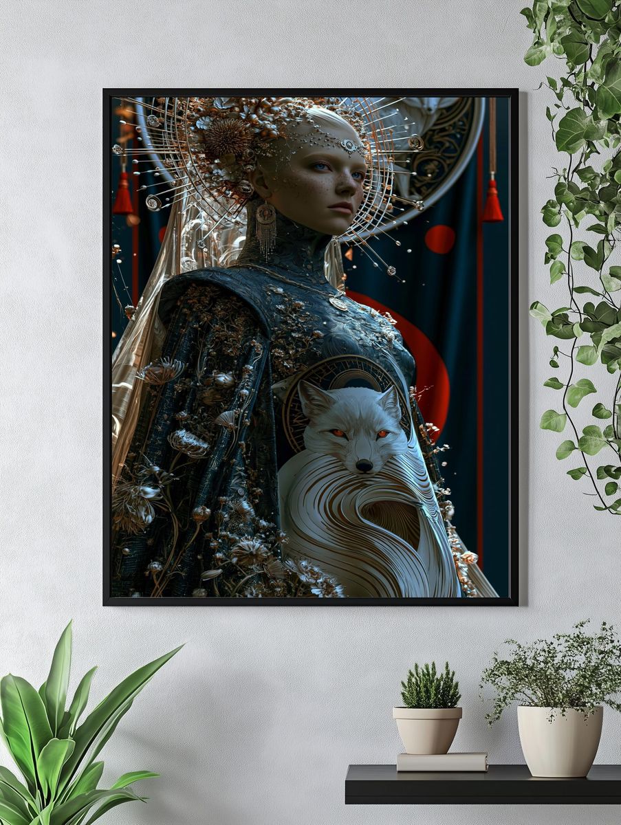 Fox Spirit Surrealism Poster. — room view 4