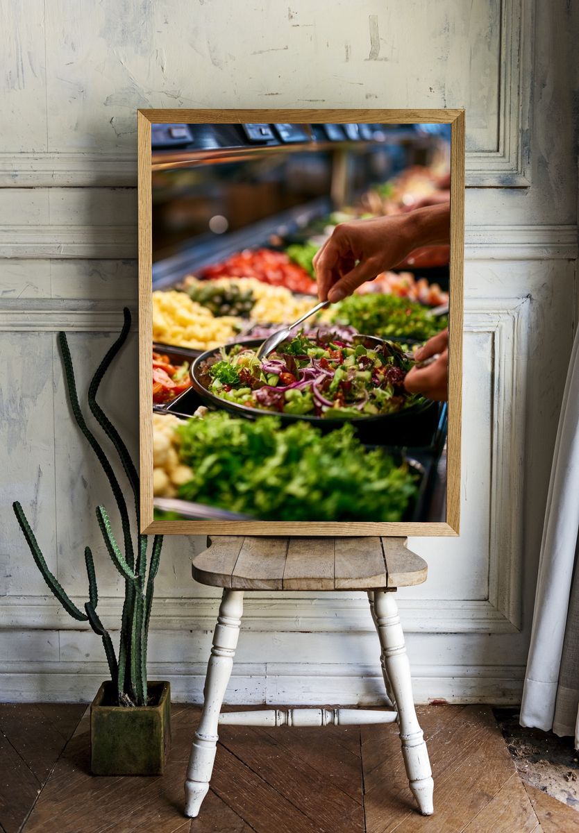 Fresh Salad Bar Photography Poster. room preview