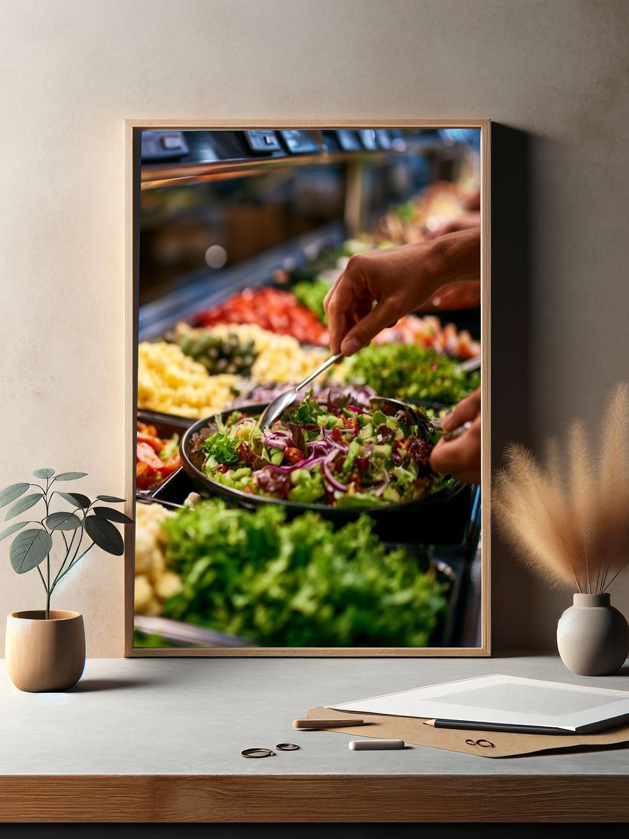 Fresh Salad Bar Photography Poster. — room view 2