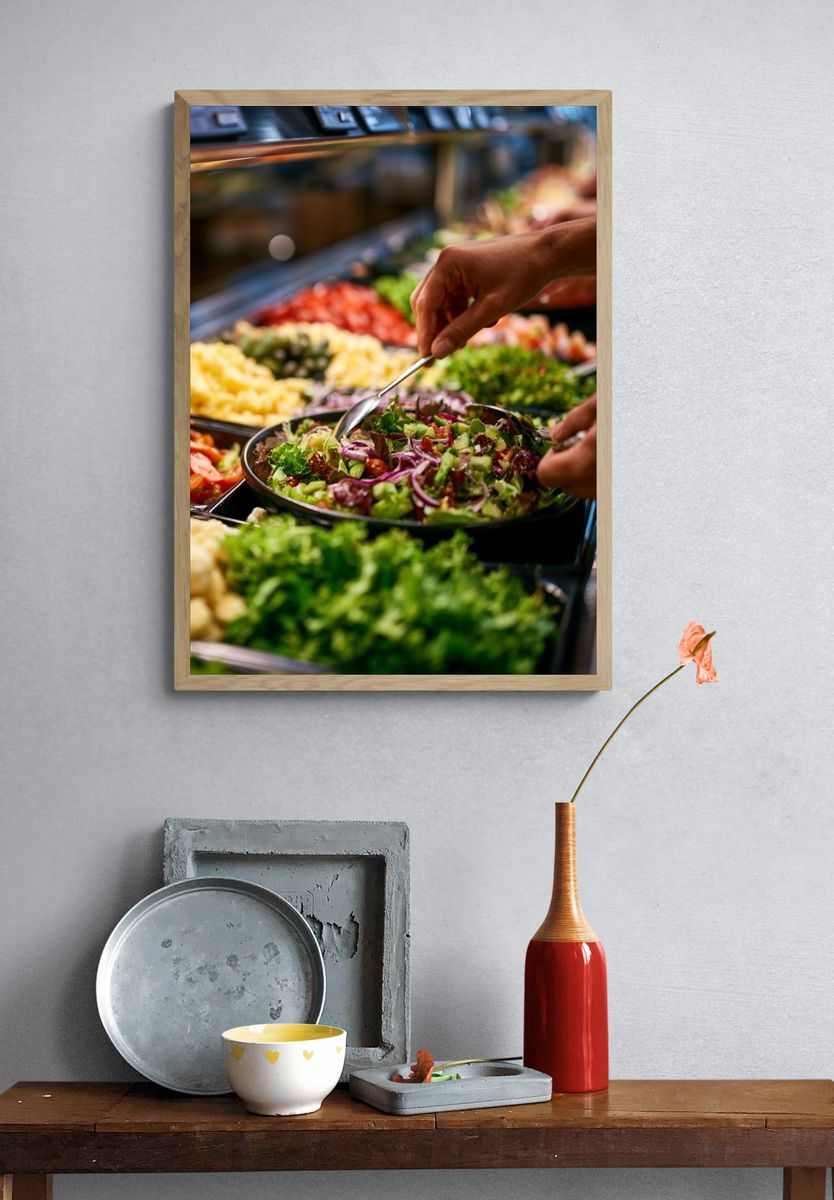Fresh Salad Bar Photography Poster. — room view 3