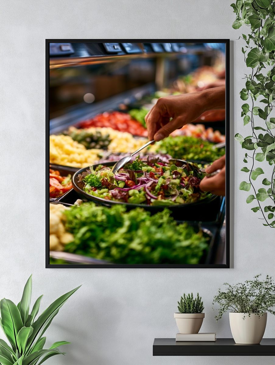 Fresh Salad Bar Photography Poster. — room view 4