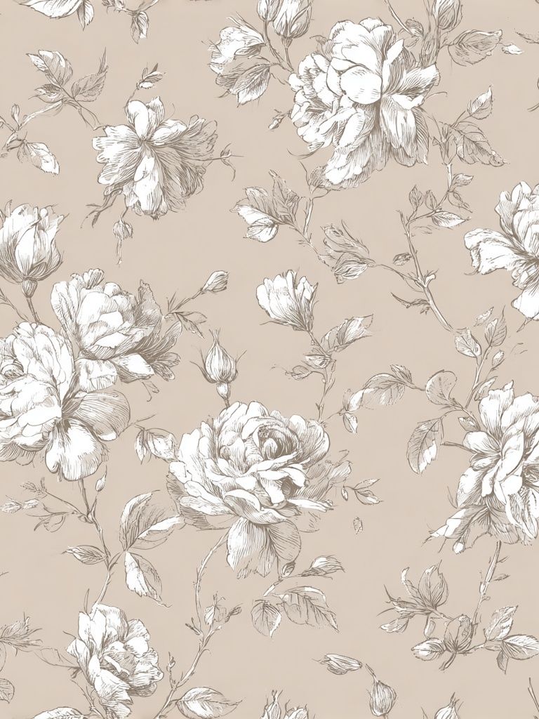Floral Sketch — Vintage Print. poster detail