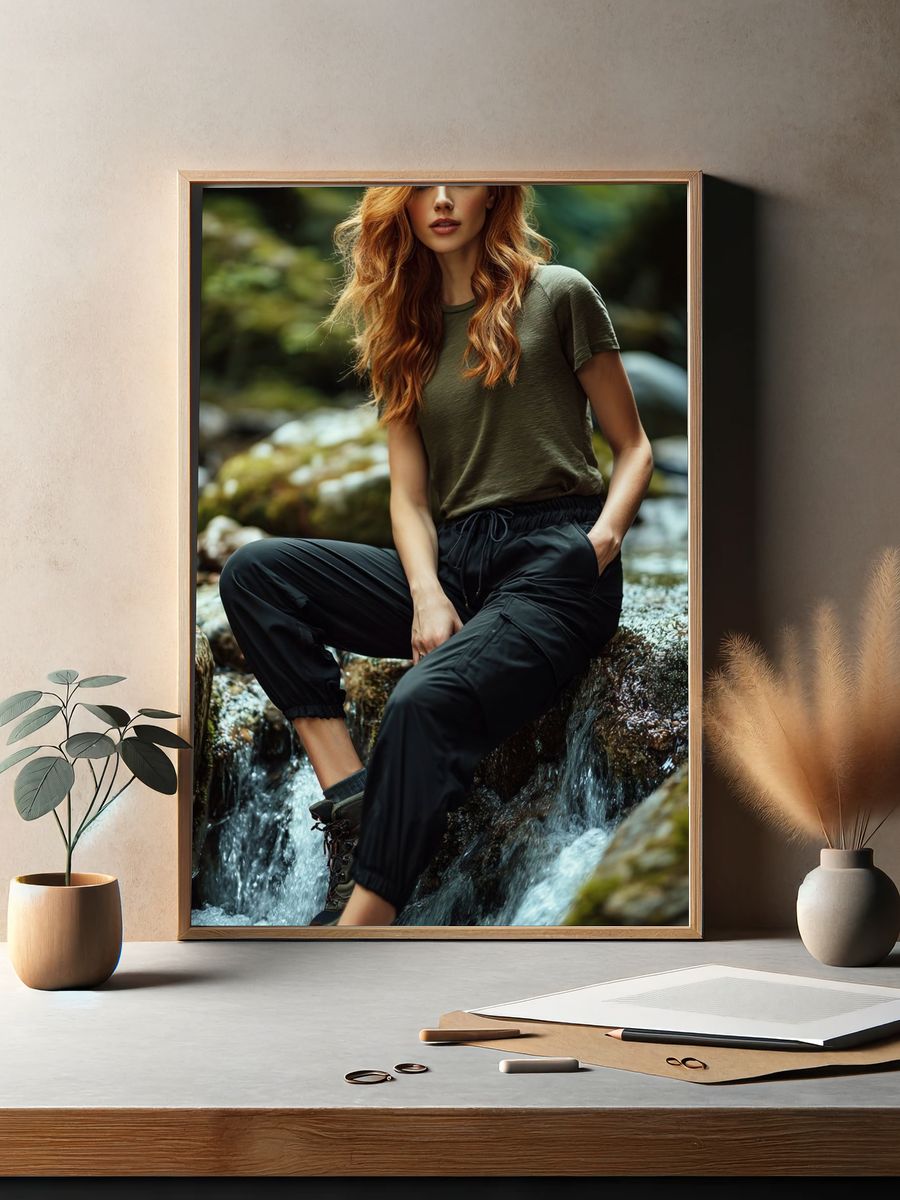 Forest Stream Portrait Poster. — room view 2