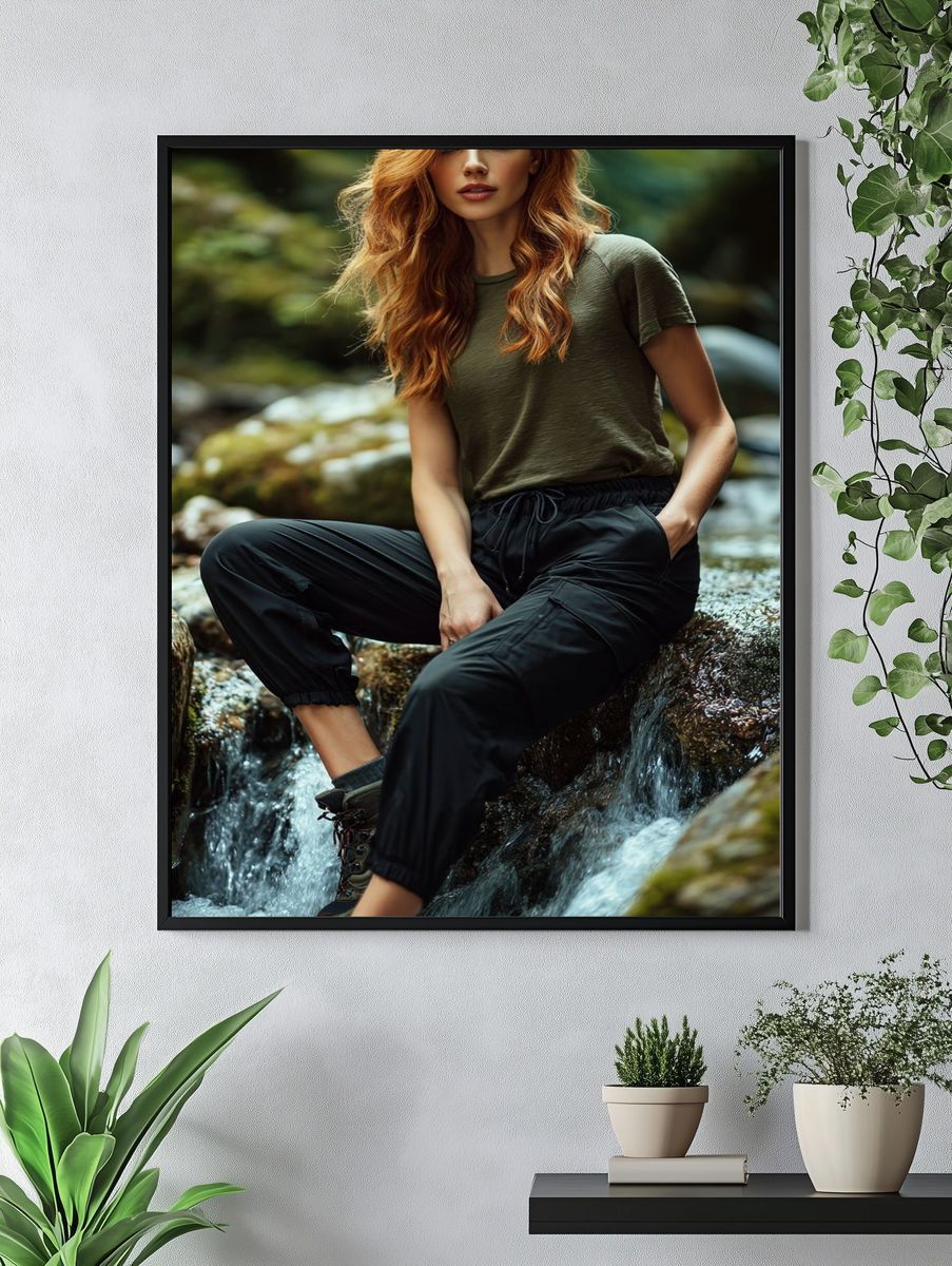 Forest Stream Portrait Poster. — room view 4