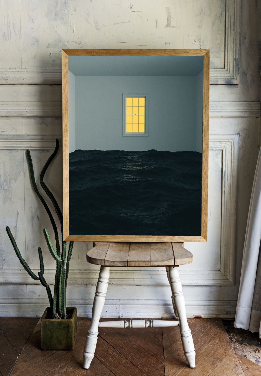 Flooded Room Surrealism Poster. room preview