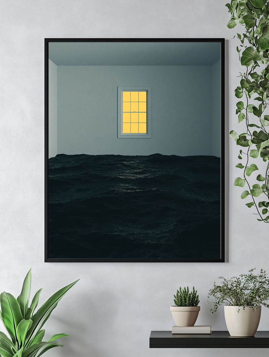 Flooded Room Surrealism Poster. — room view 4