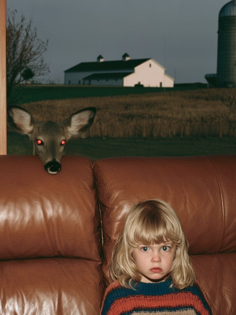 Surreal Deer Living Room Poster. poster detail