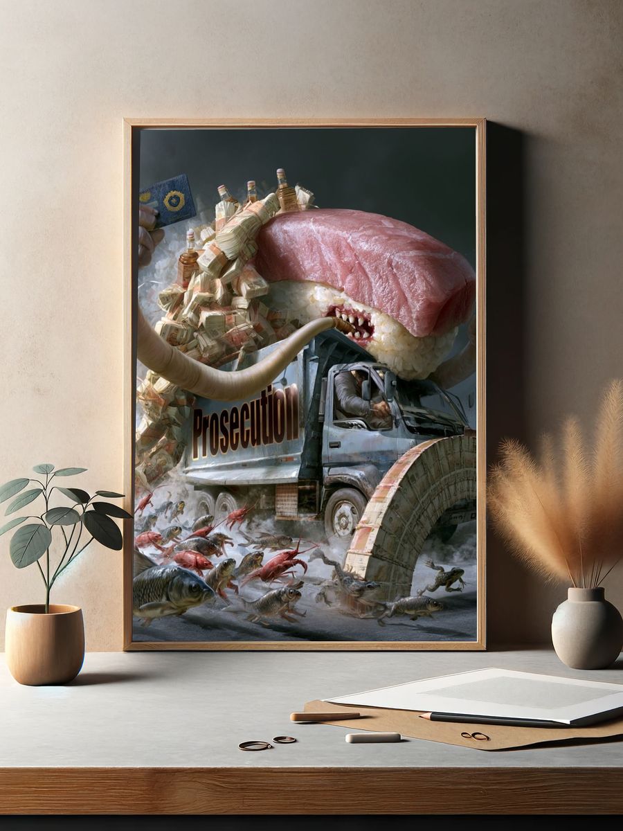 Surreal Prosecution Truck Poster. — room view 2