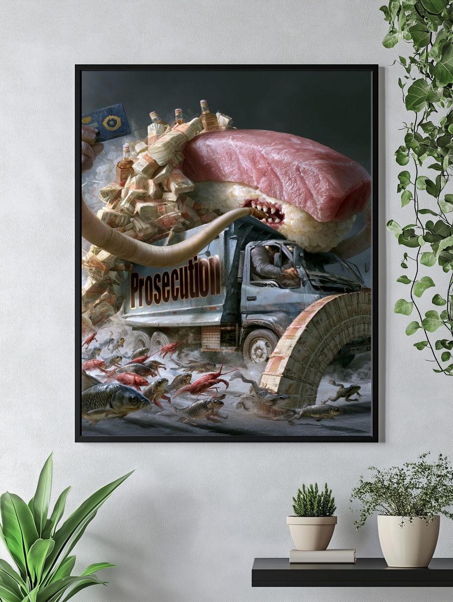 Surreal Prosecution Truck Poster. — room view 4