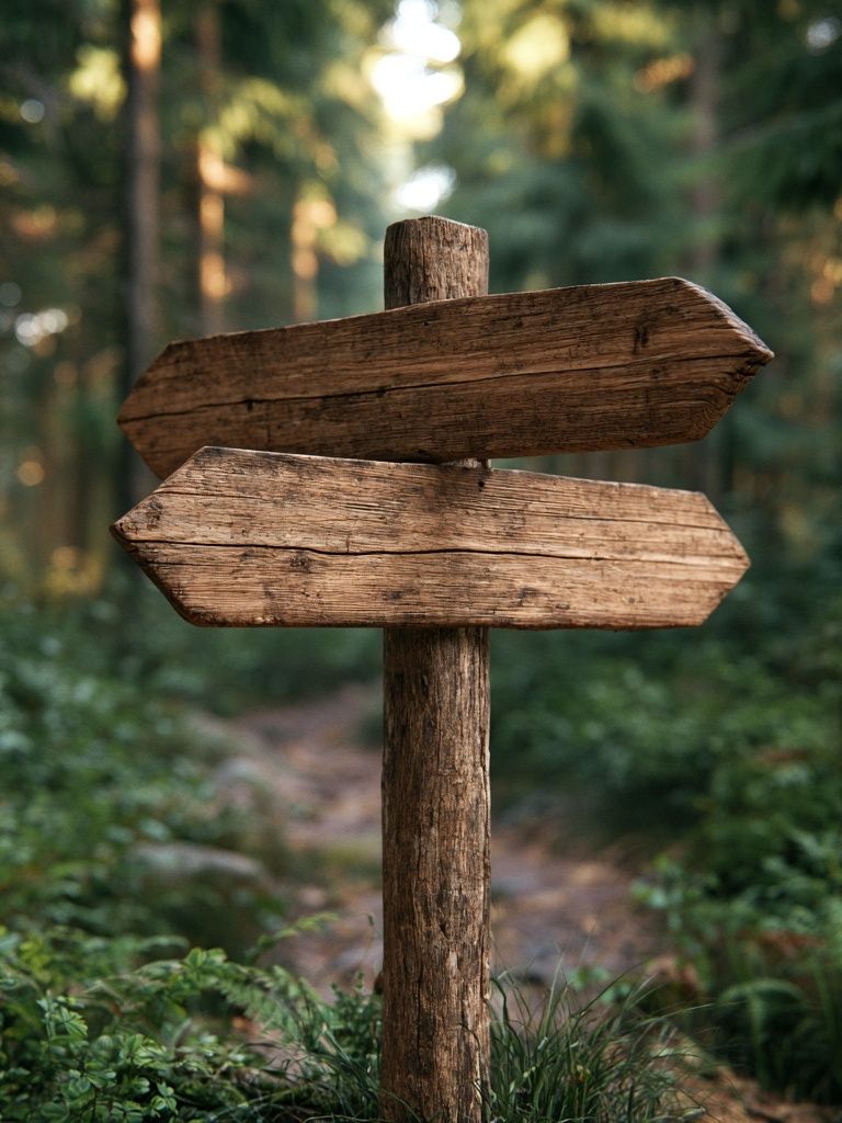 Forest Trail Sign Photography Poster. poster — photography art