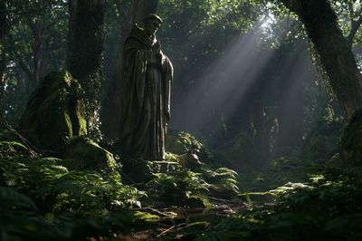 Forest Shrine — Fantasy Print. poster