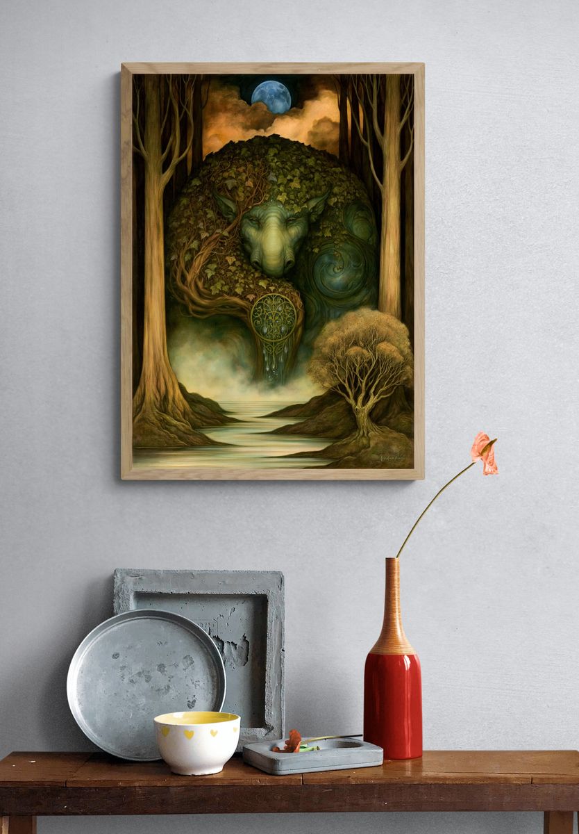 Forest Spirit Surrealism Poster. — room view 3