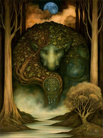 Forest Spirit Surrealism Poster. poster
