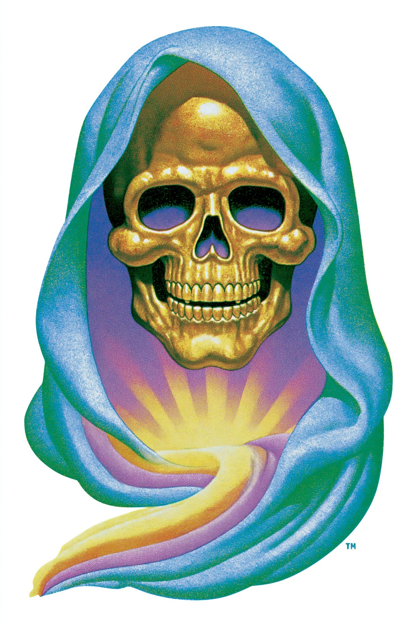 Golden Skull Surrealism Poster. poster — fine-art art