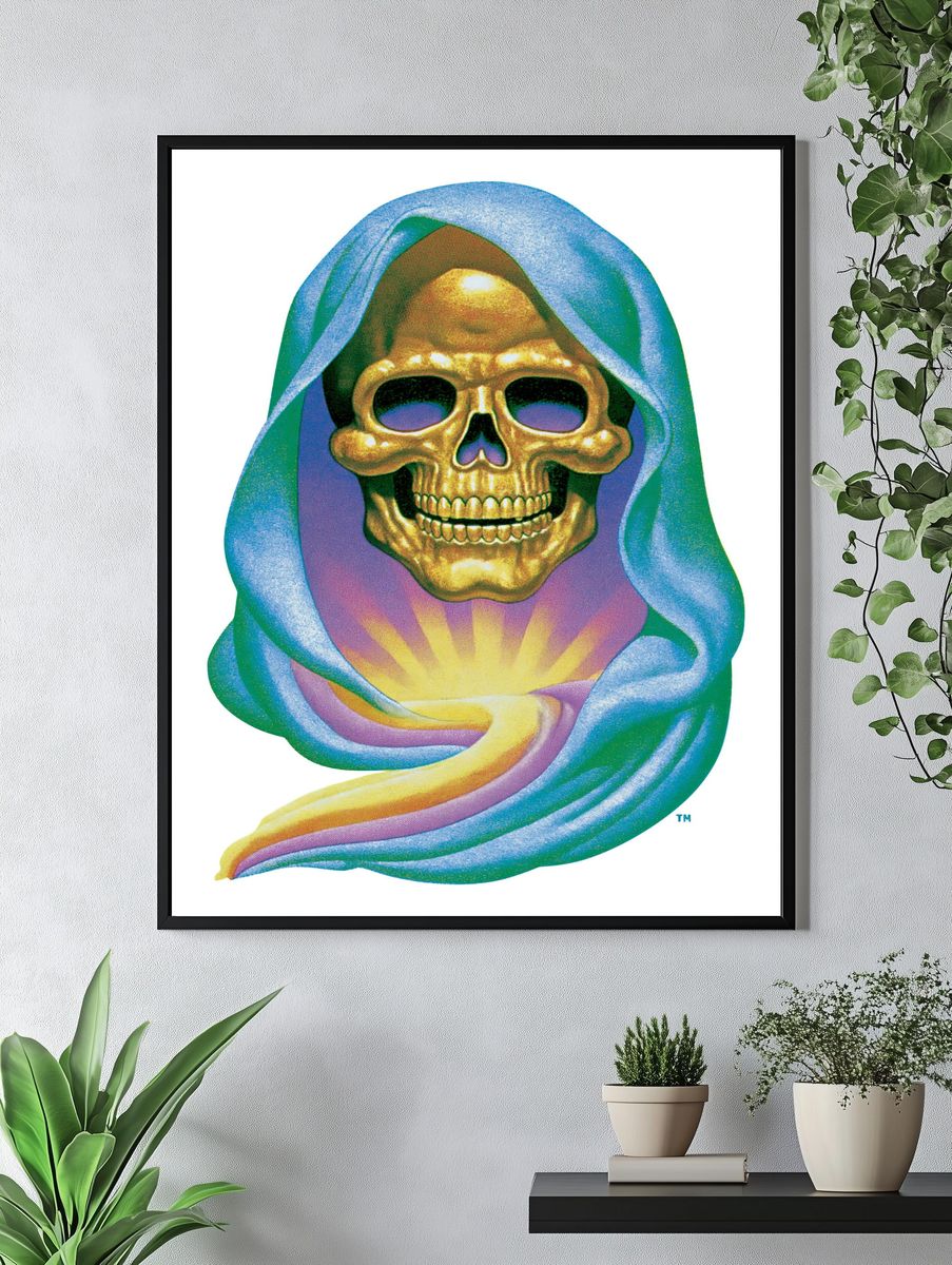 Golden Skull Surrealism Poster. — room view 4