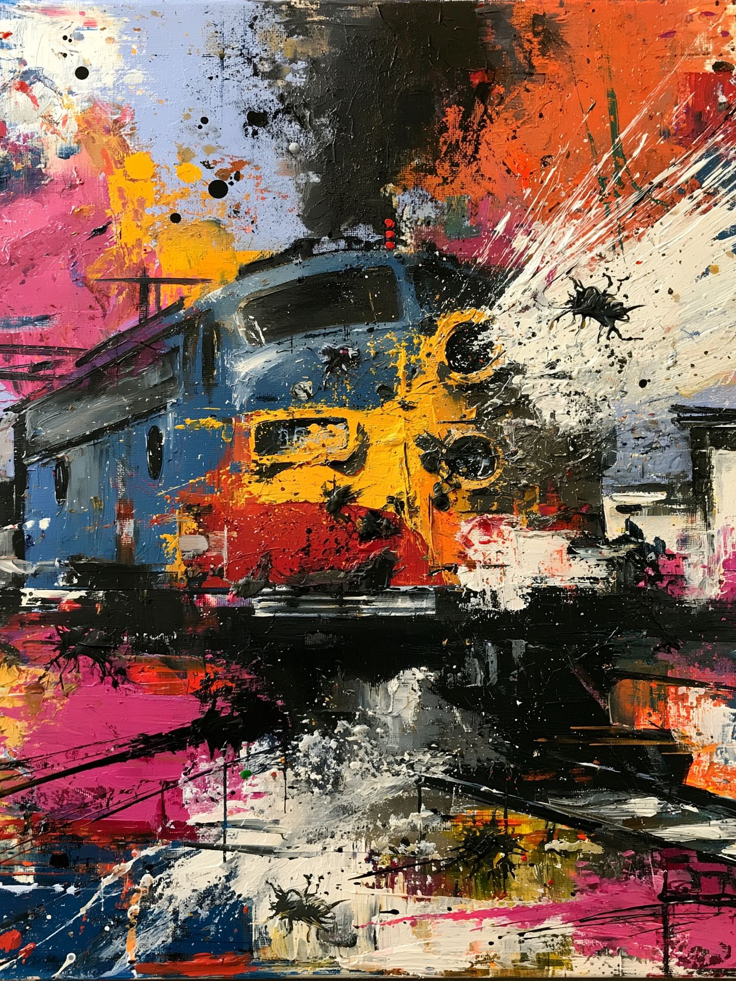 Abstract Train Station Fine-Art Poster. poster detail