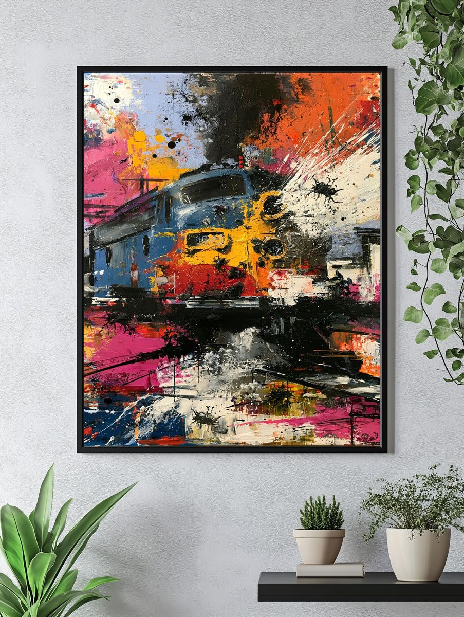 Abstract Train Station Fine-Art Poster. — room view 4
