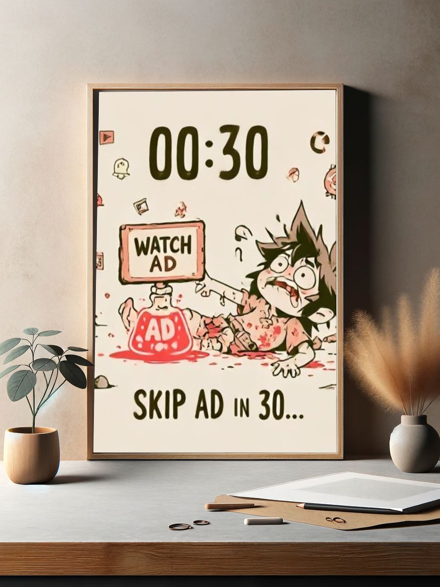 Skip Ad in 30 Funny Poster. — room view 2