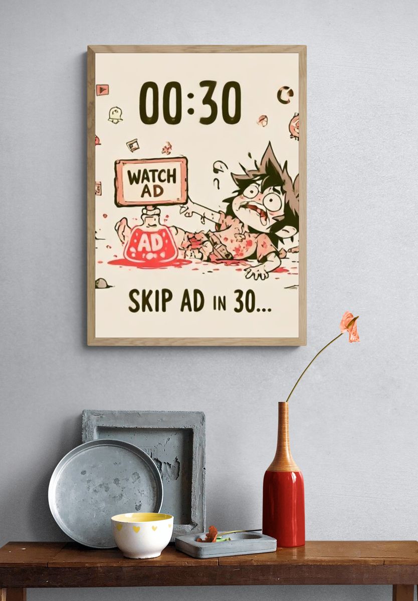 Skip Ad in 30 Funny Poster. — room view 3