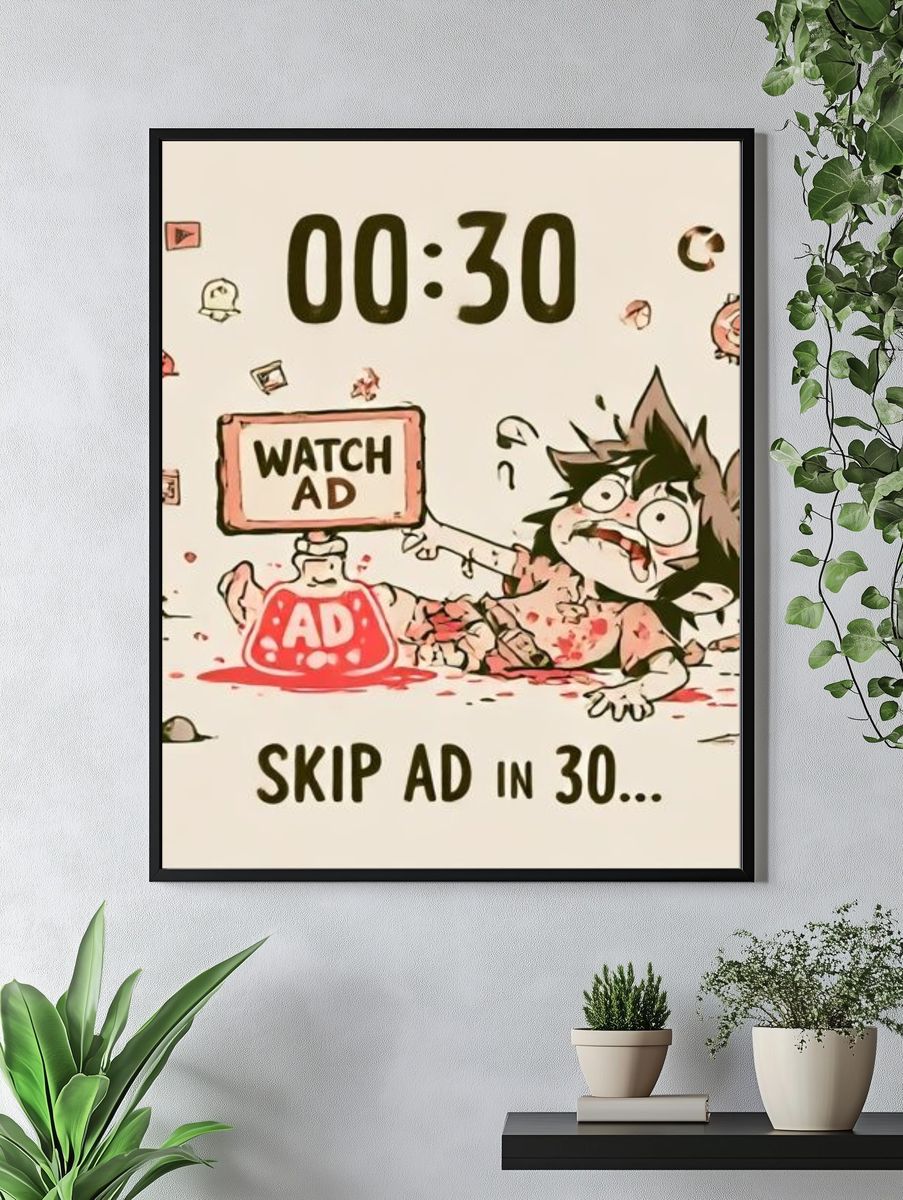 Skip Ad in 30 Funny Poster. — room view 4