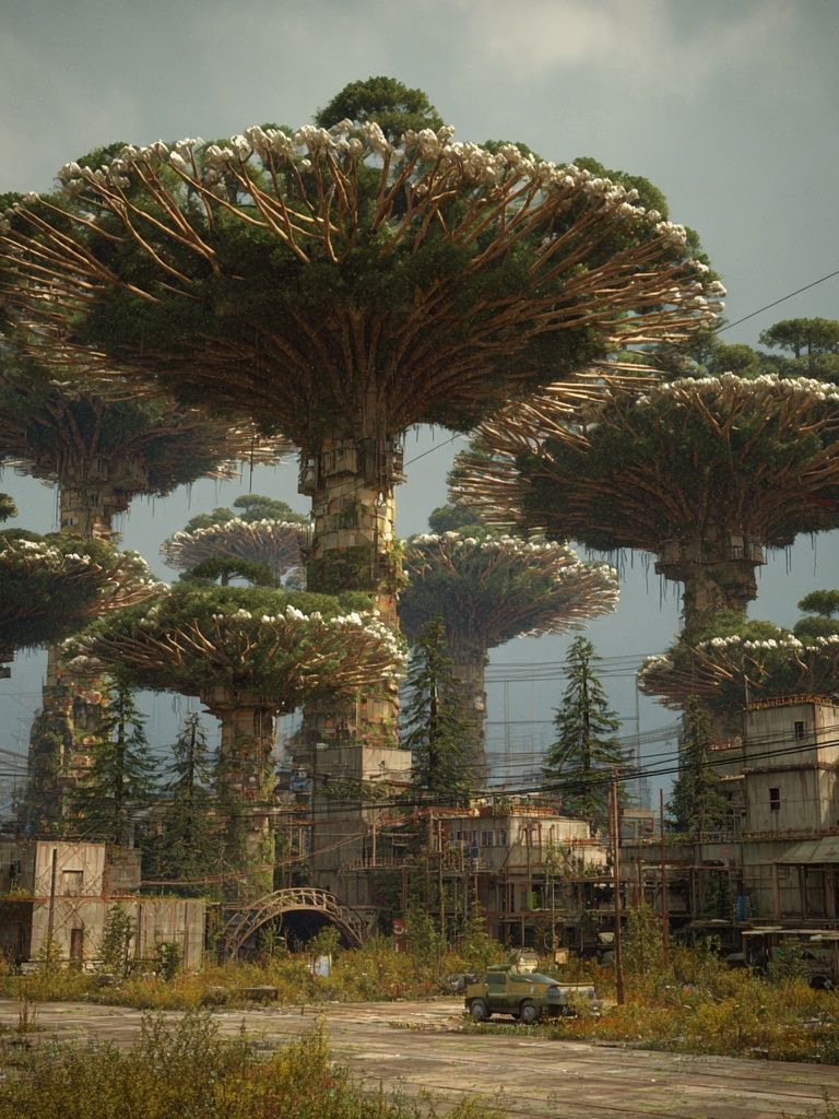 Futuristic Urban Jungle Poster. poster — fine-art art