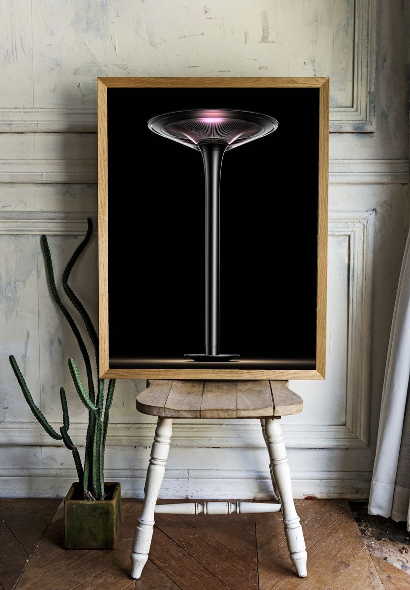 Futuristic Lamp Minimalist Poster. room preview