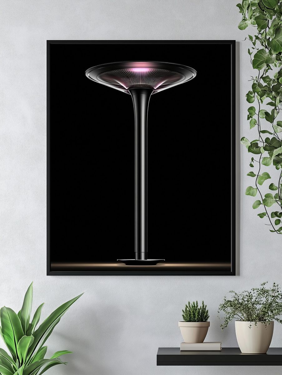 Futuristic Lamp Minimalist Poster. — room view 4