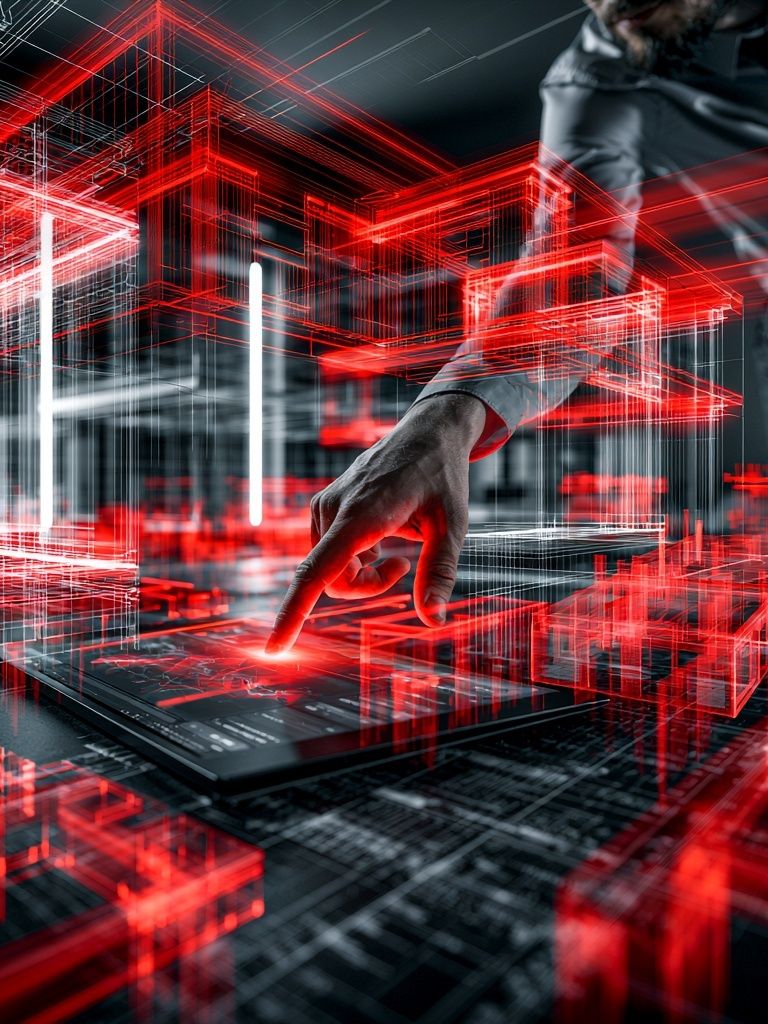 Futuristic Digital Interface Poster. poster — illustration art