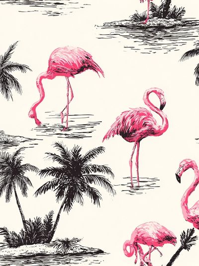 Flamingo Paradise — Vintage Print