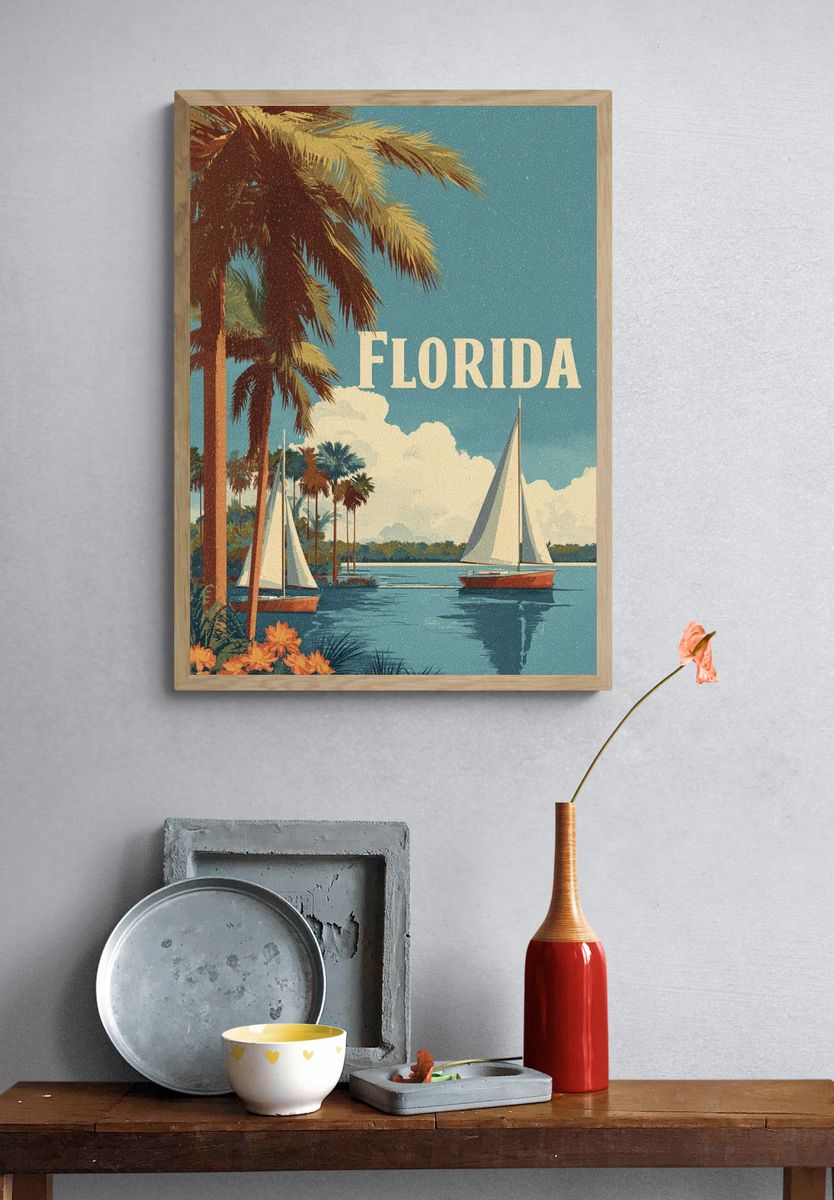 Florida Vintage Travel Poster. — room view 3