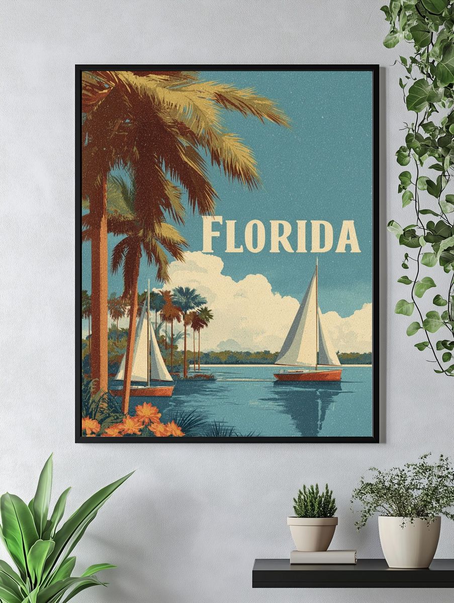 Florida Vintage Travel Poster. — room view 4