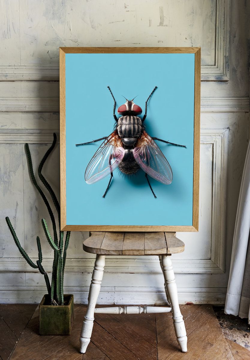 Close-Up Fly Photography Poster. — room view 1
