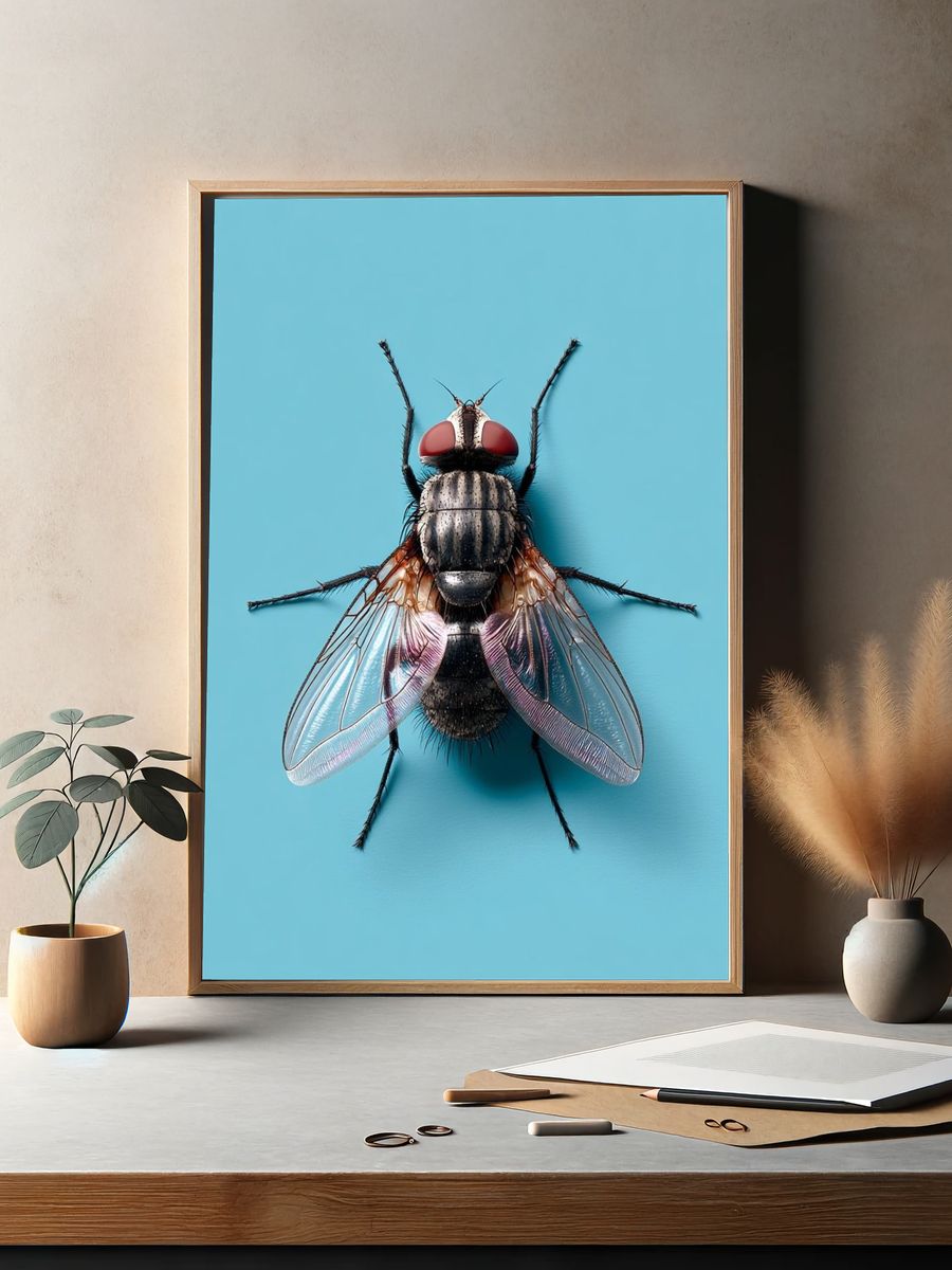 Close-Up Fly Photography Poster. — room view 2