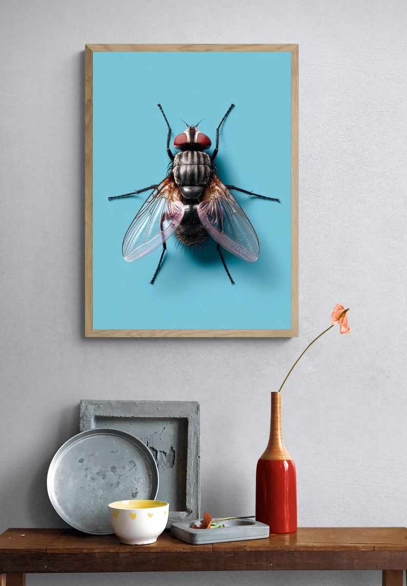 Close-Up Fly Photography Poster. — room view 3