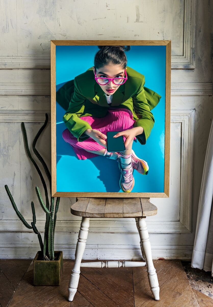 Fashionable Young Woman — Photography Print. — room view 1
