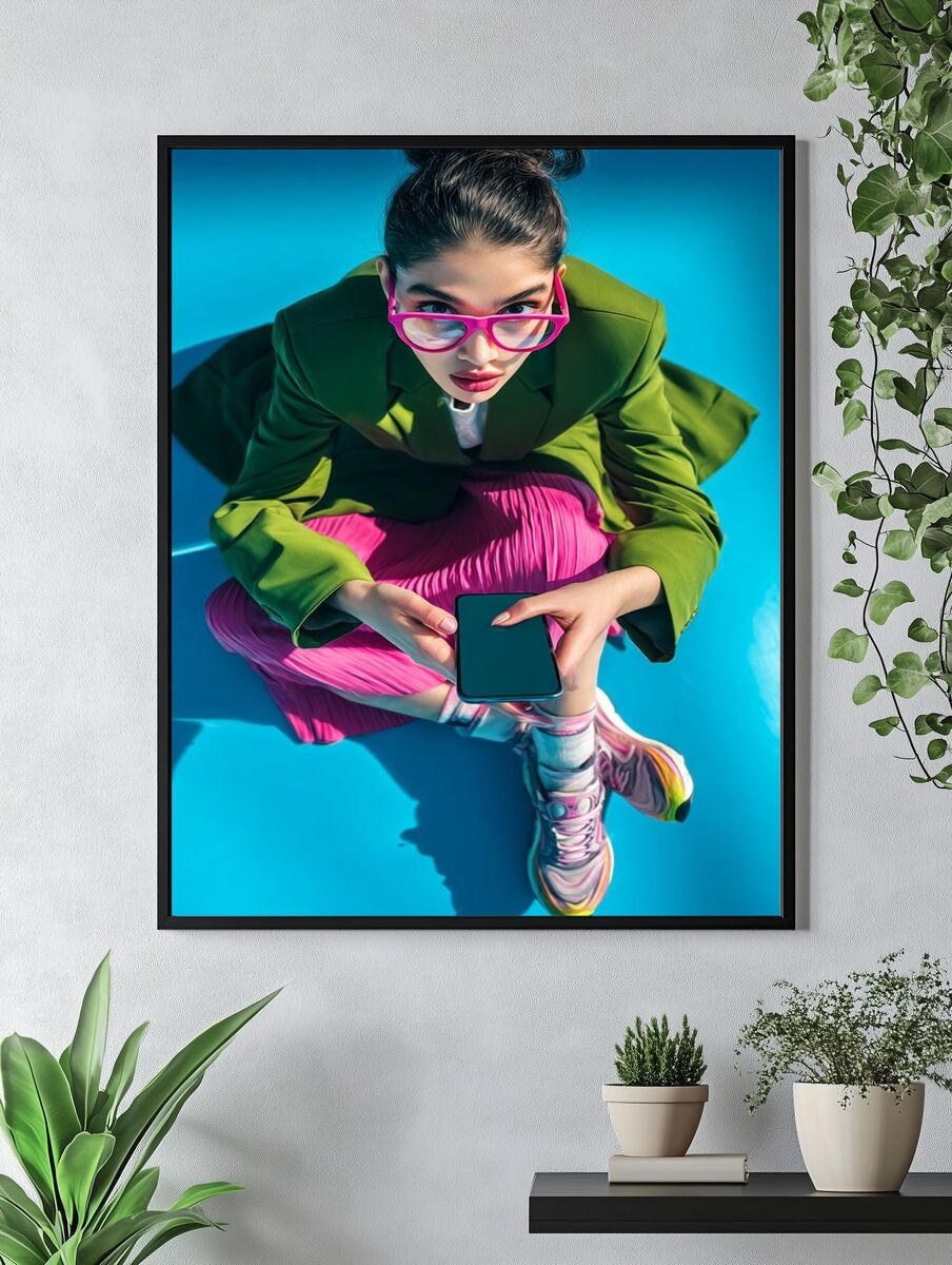 Fashionable Young Woman — Photography Print. — room view 4