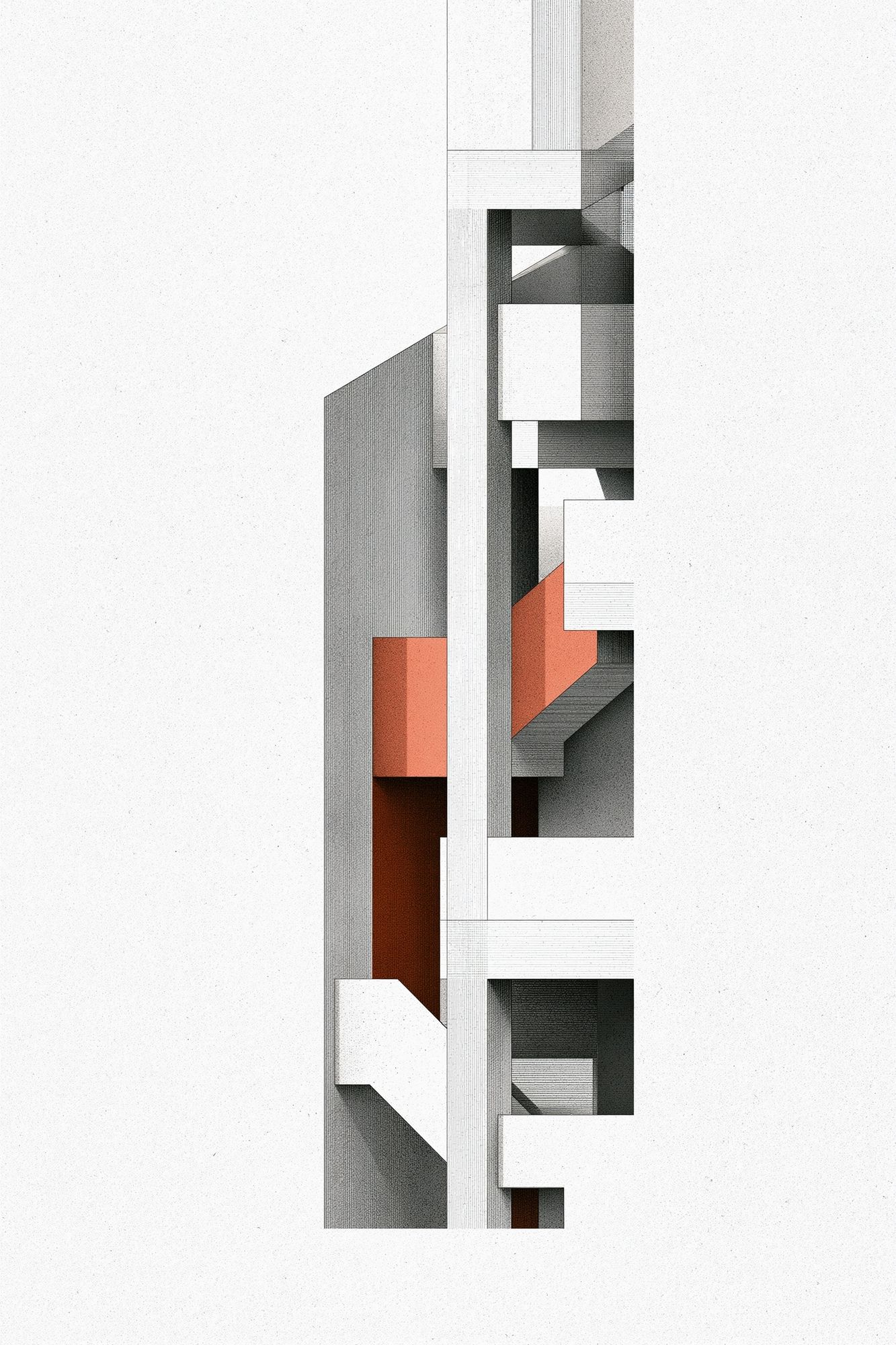 Geometric Brutalist Abstract Poster. poster detail