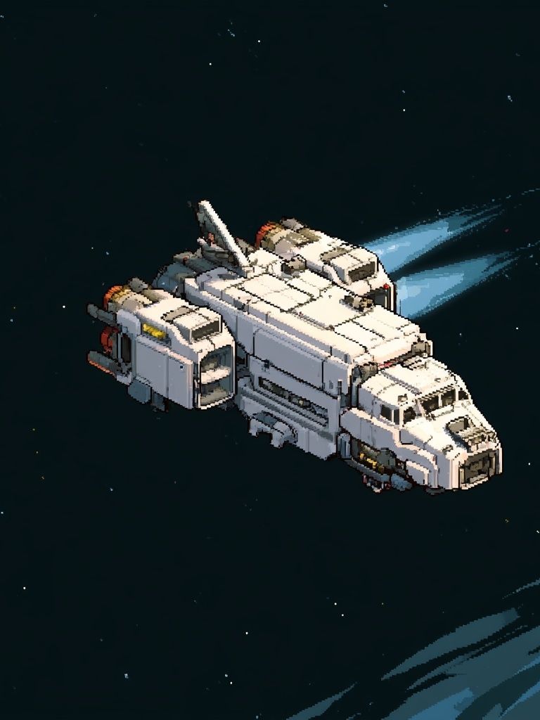 Pixel Space Shuttle Poster. poster detail
